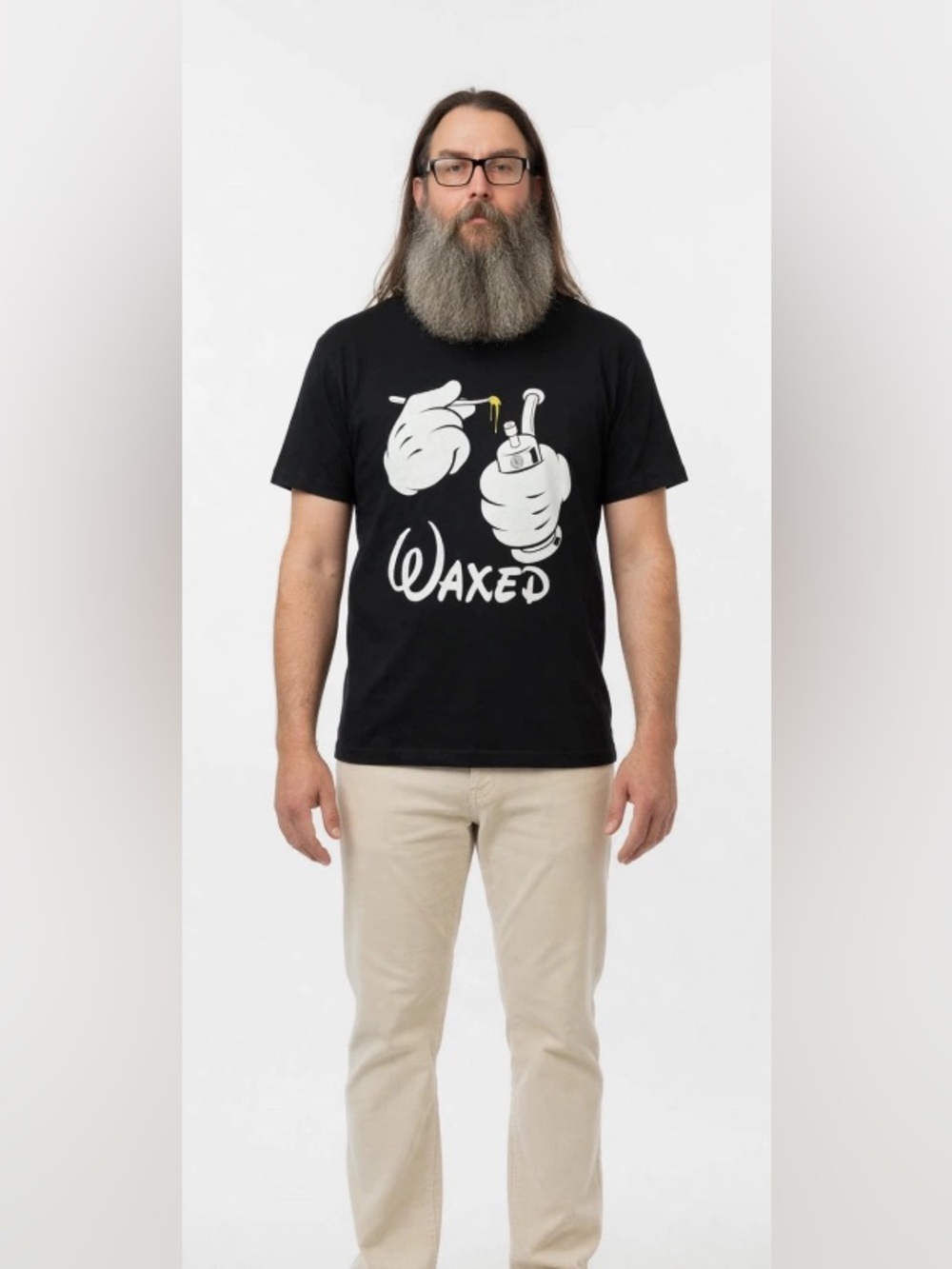 Waxed Graphic Tee - Black